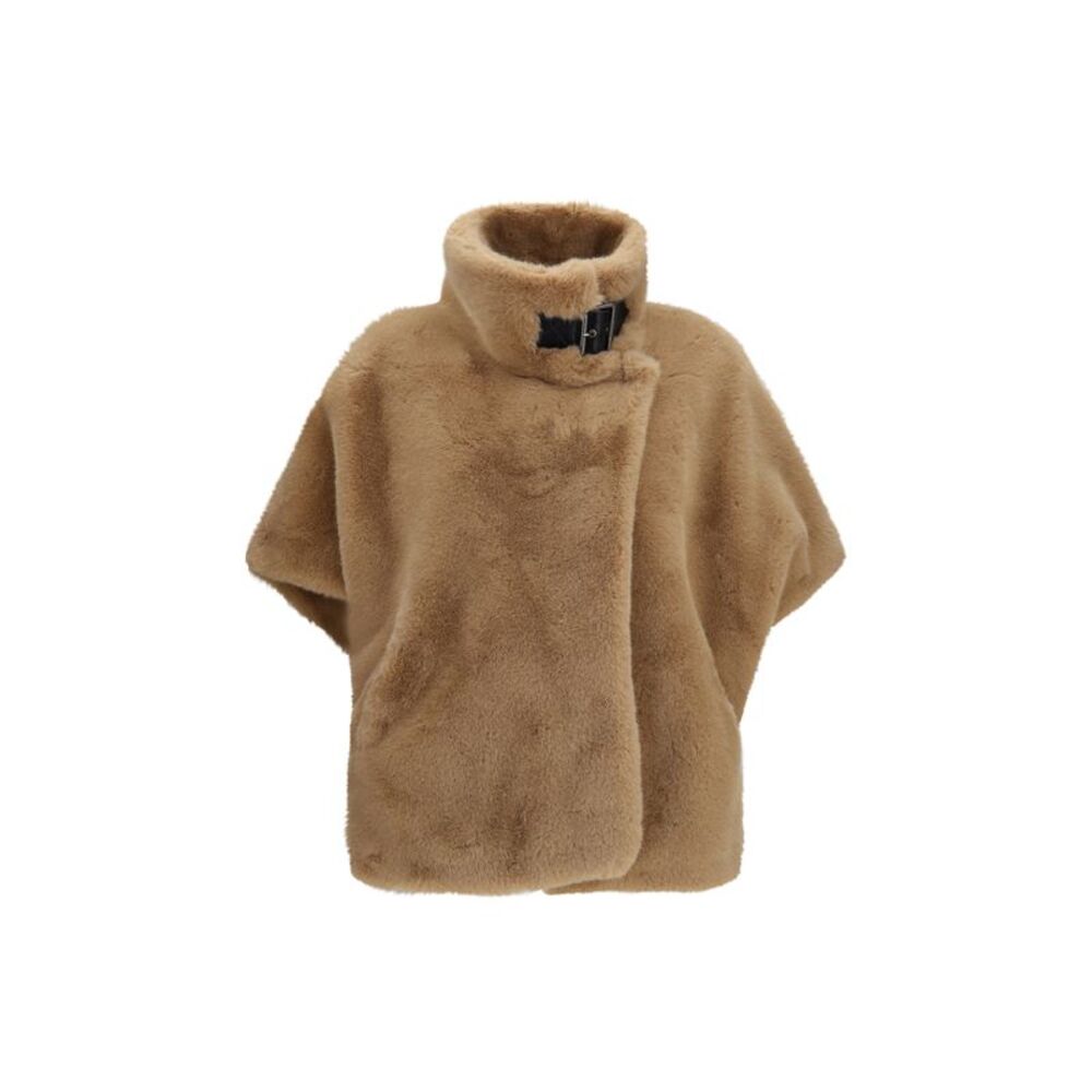 Pinko Women Faux Fur Jacket With Buckle